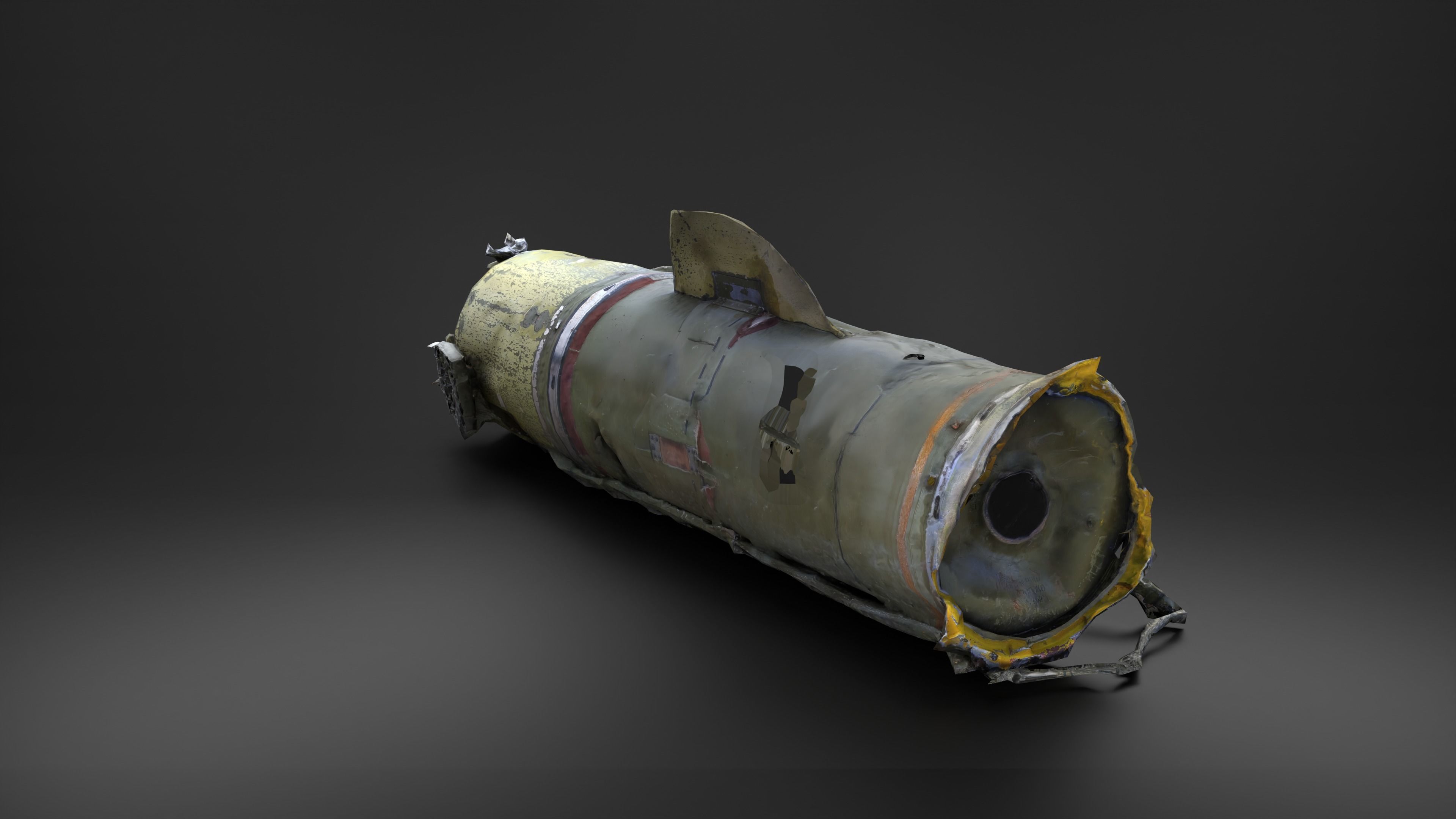 Destroyed OTR-21 SS-21 Scarab Tochka-U P2 Photoscan Game Ready Low-poly 3D model_24