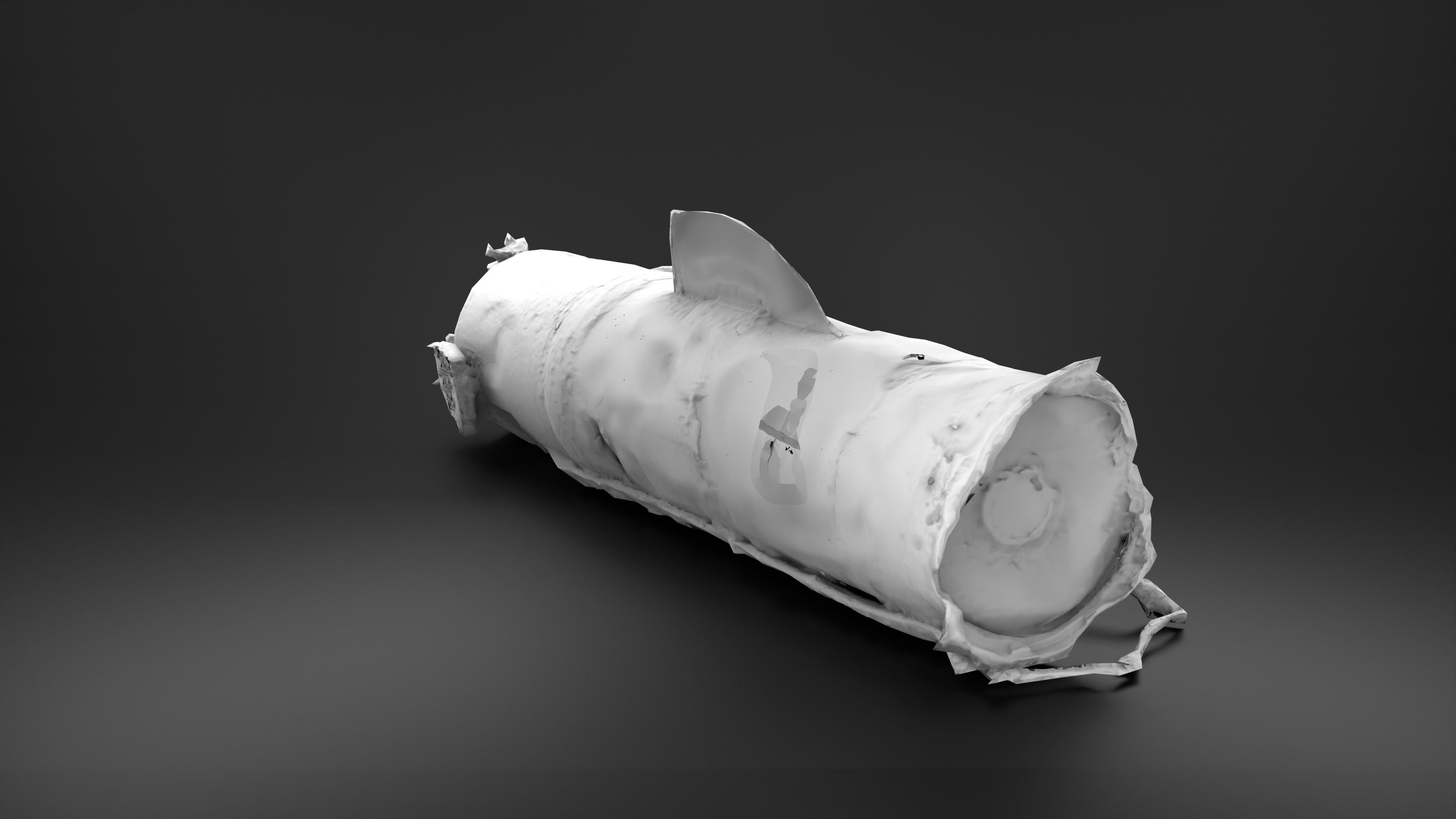 Destroyed OTR-21 SS-21 Scarab Tochka-U P2 Photoscan Game Ready Low-poly 3D model_25