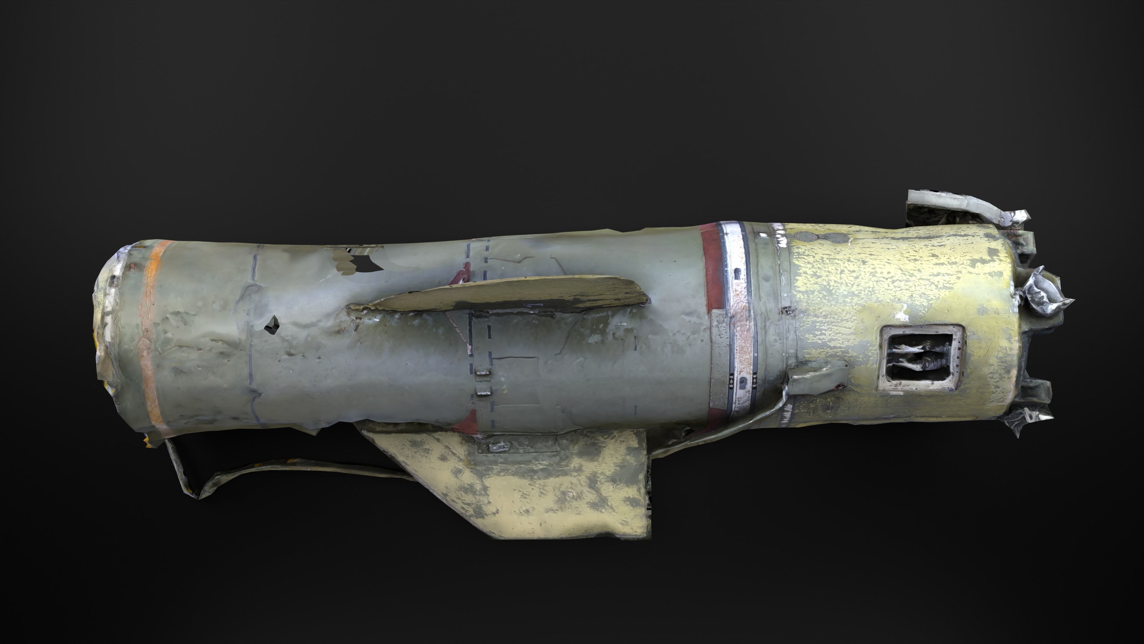 Destroyed OTR-21 SS-21 Scarab Tochka-U P2 Photoscan Game Ready Low-poly 3D model_39