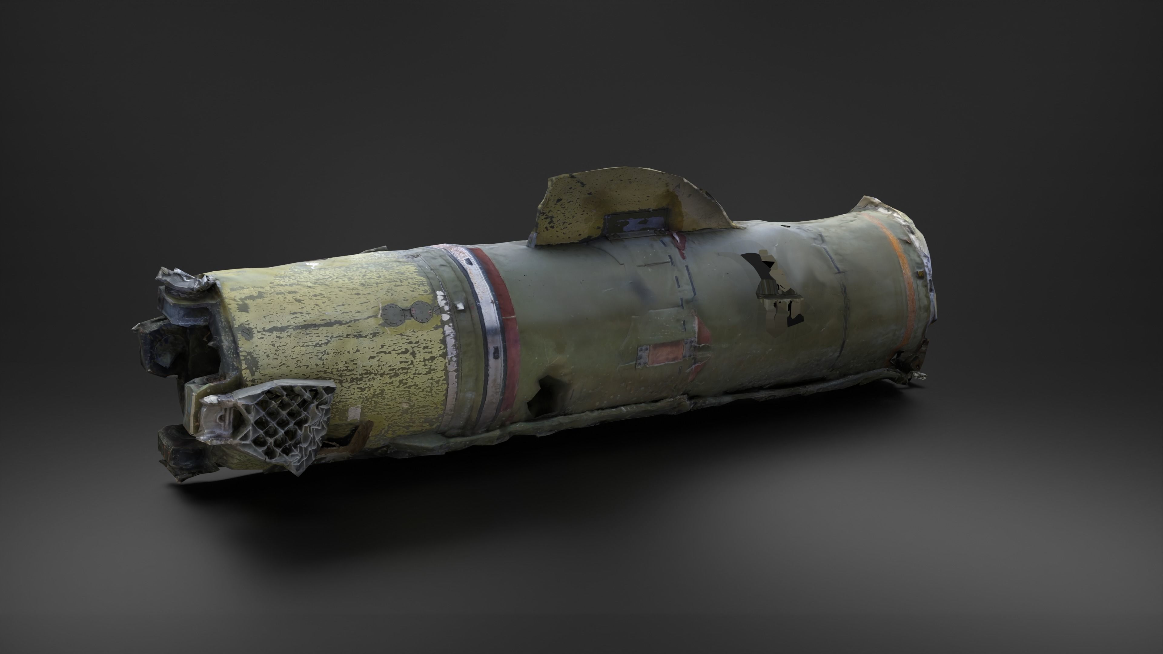 Destroyed OTR-21 SS-21 Scarab Tochka-U P2 Photoscan Game Ready Low-poly 3D model_33