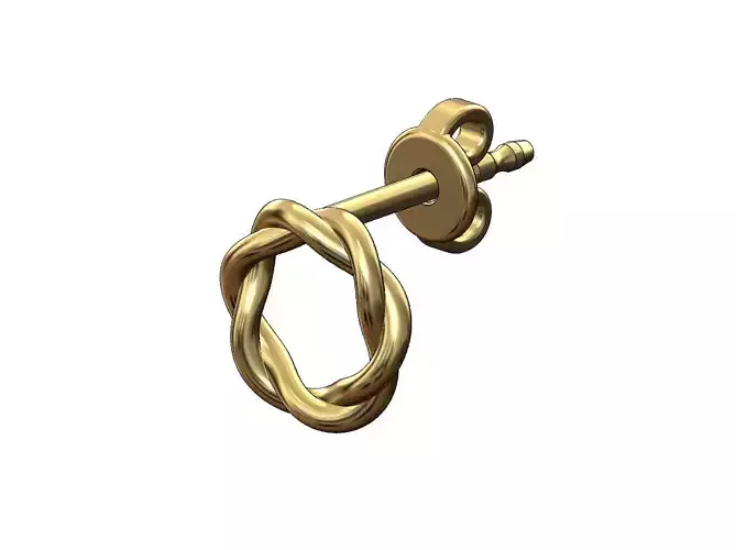 Twisted halo stud earring