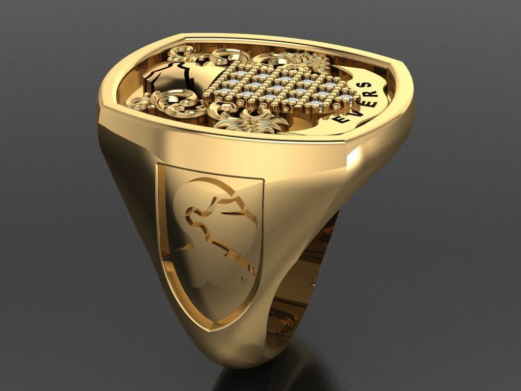 Evers ring 3D print model_9