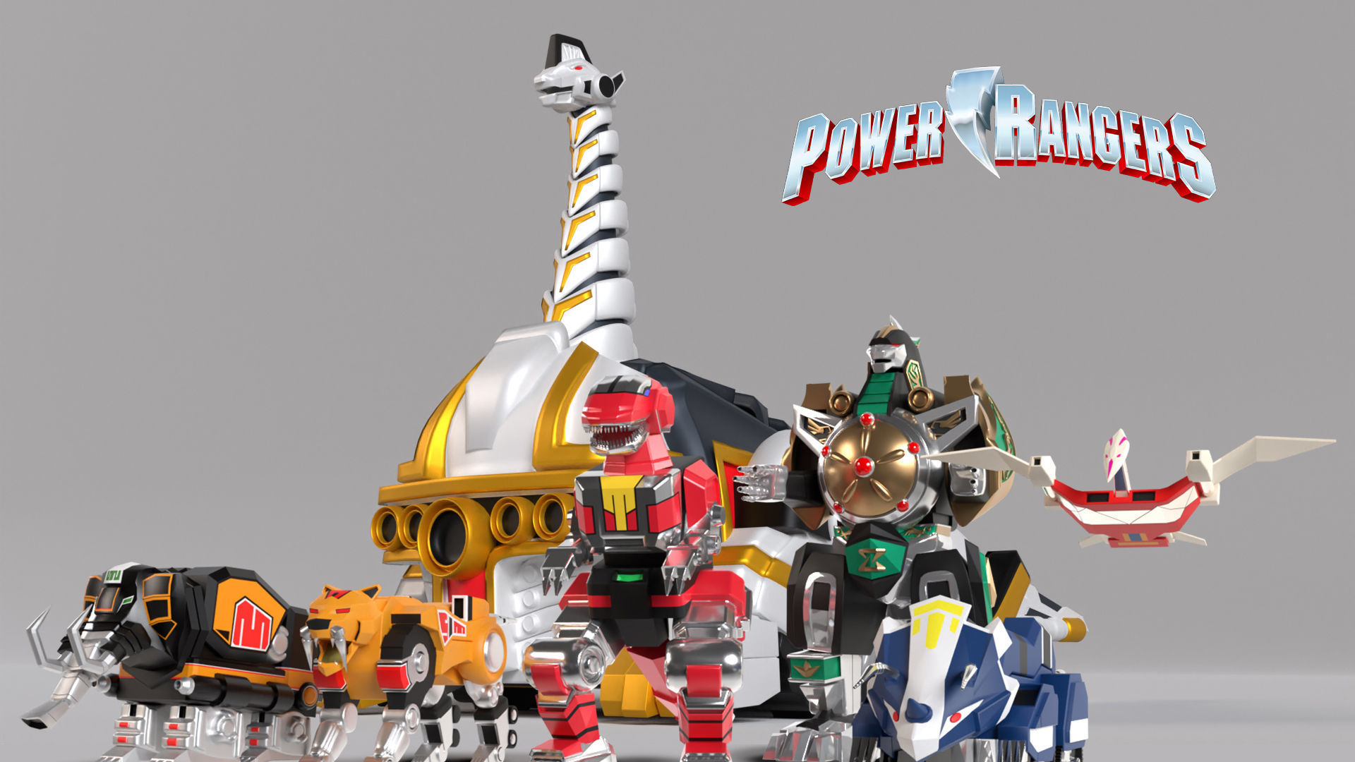 Triceratops Dinozord - Power Ranger 3D model_2
