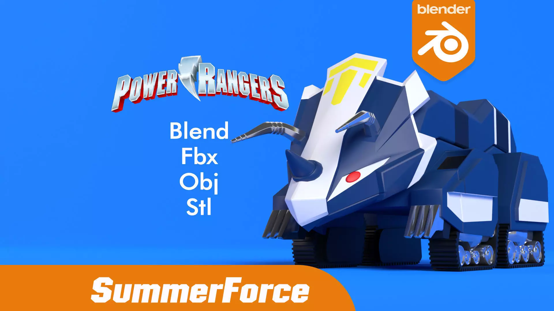 Triceratops Dinozord - Power Ranger 3D model_0