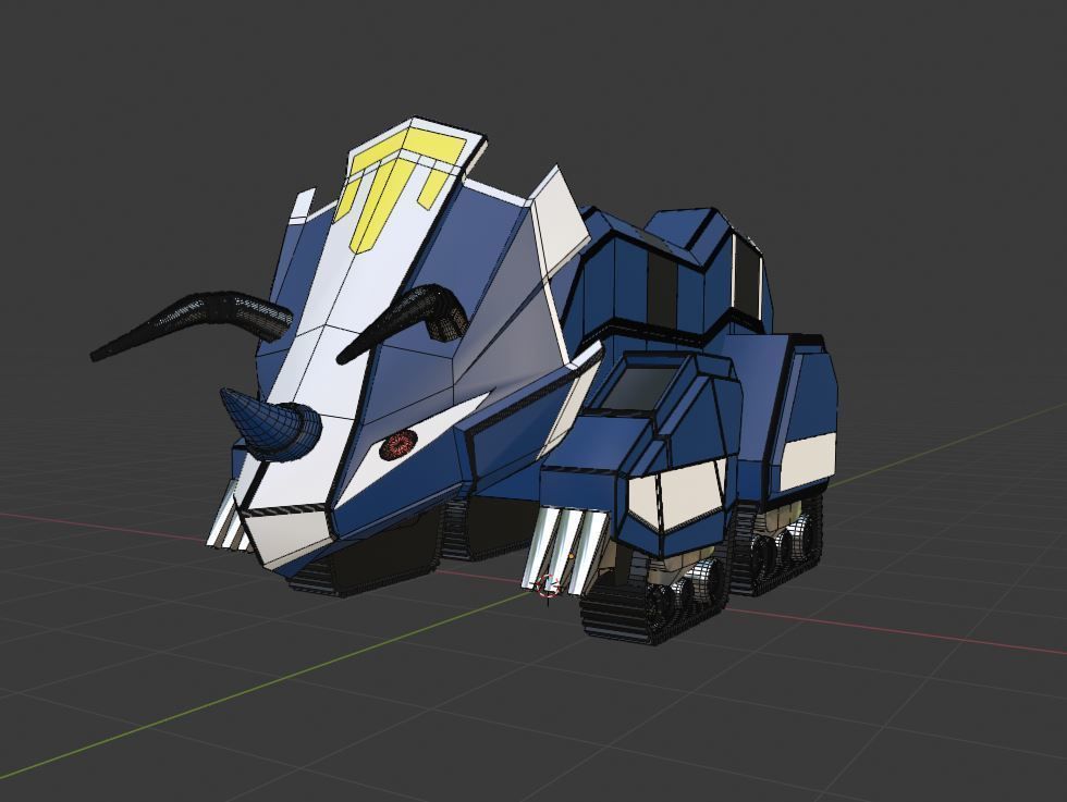 Triceratops Dinozord - Power Ranger 3D model_3