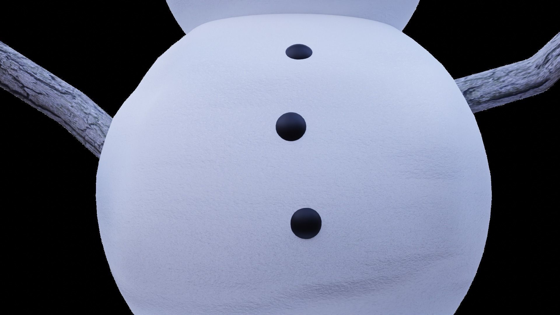 Snowman Low-poly 3D model_5