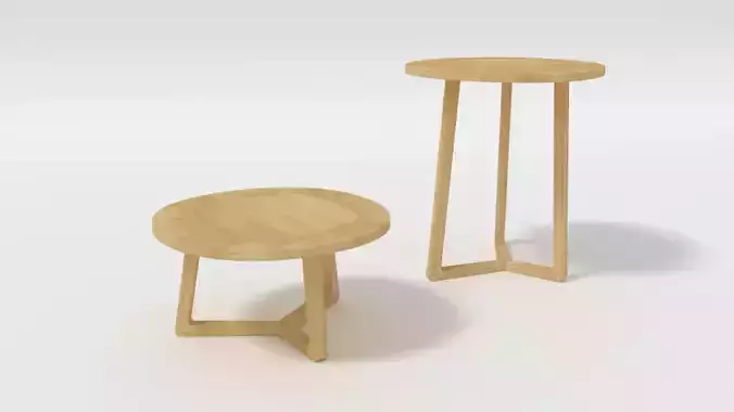 Flexform Jiff Modern Coffee Table Low-poly 3D model