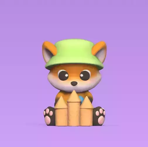 Fox Sand Castle 3D print model