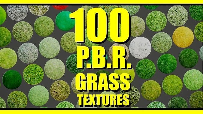 100 PBR Grass Textures Bundle Texture