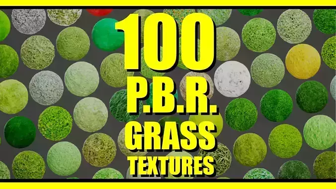 100 PBR Grass Textures Bundle