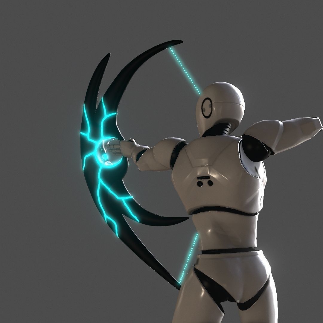 Hole Bow Low-poly 3D model_21