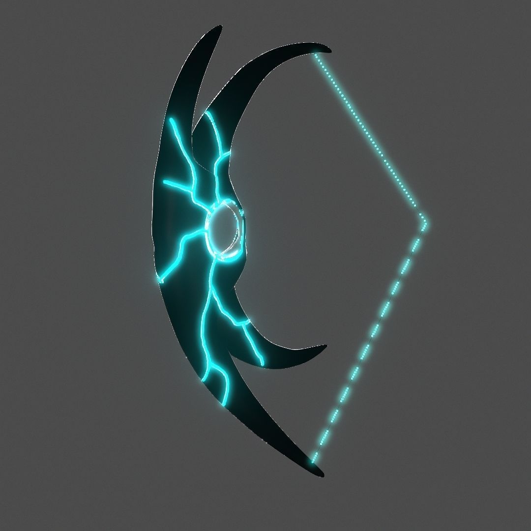 Hole Bow Low-poly 3D model_7