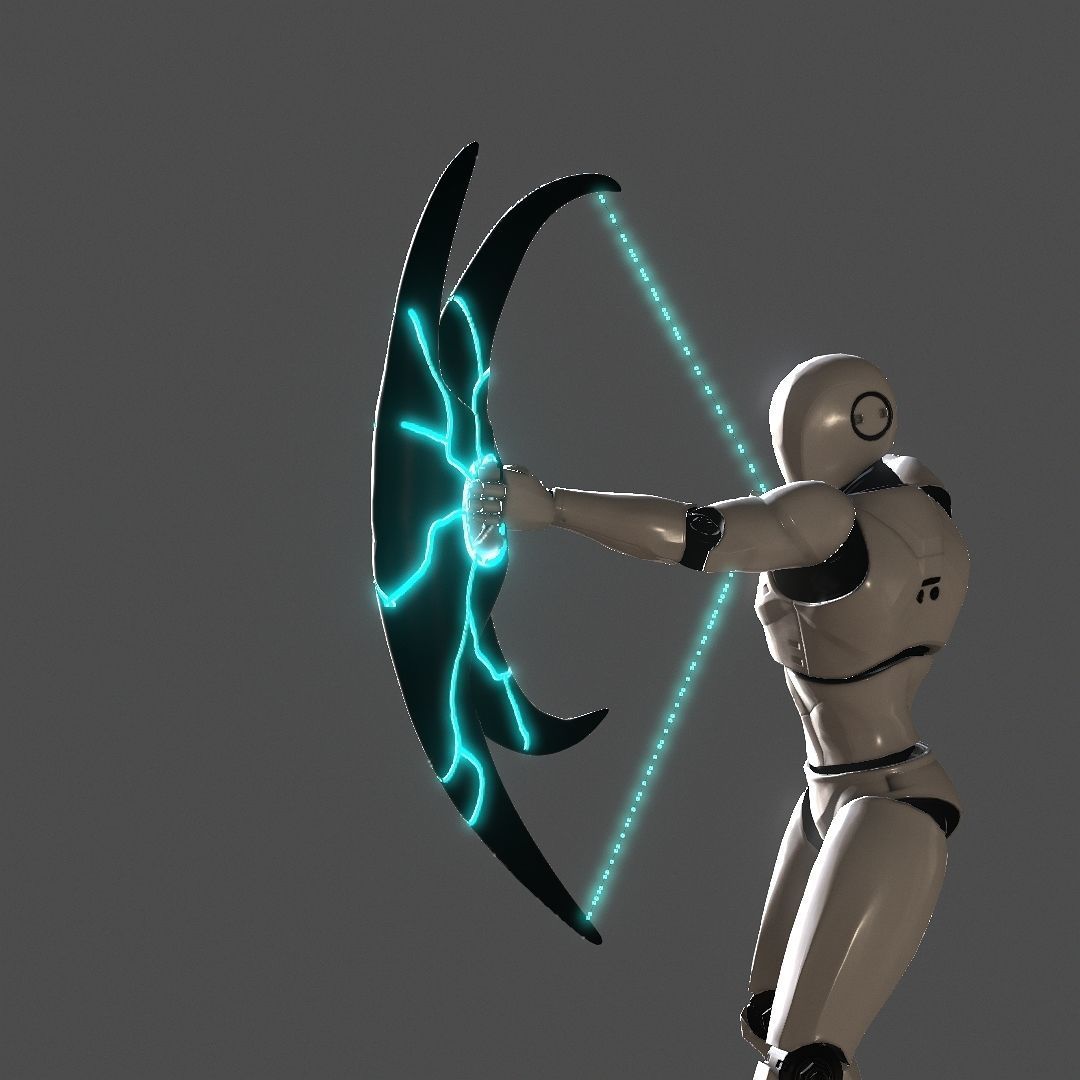 Hole Bow Low-poly 3D model_17