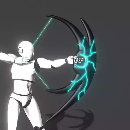 Hole Bow Low-poly 3D model Hole Bow Low-poly 3D model