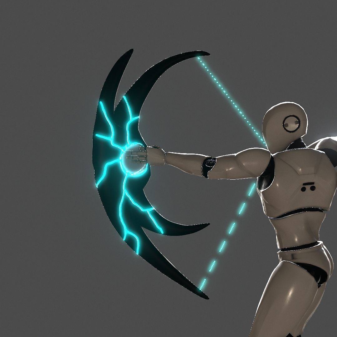 Hole Bow Low-poly 3D model_19