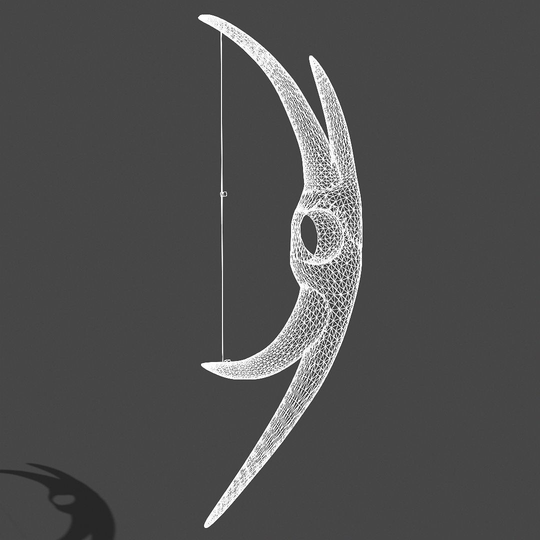 Hole Bow Low-poly 3D model_15