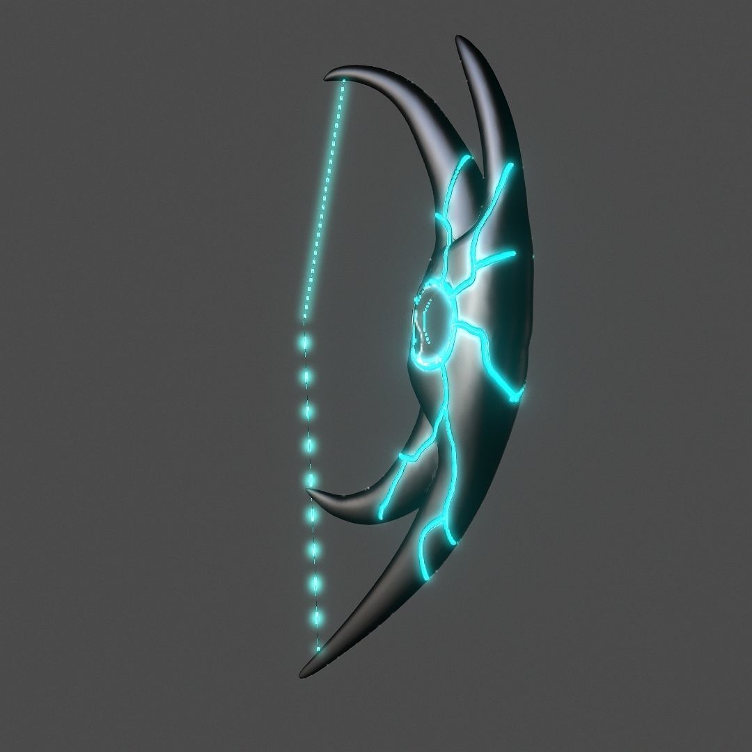 Hole Bow Low-poly 3D model_4