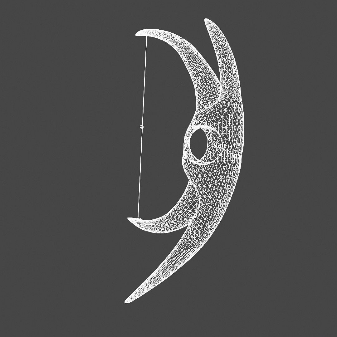 Hole Bow Low-poly 3D model_14