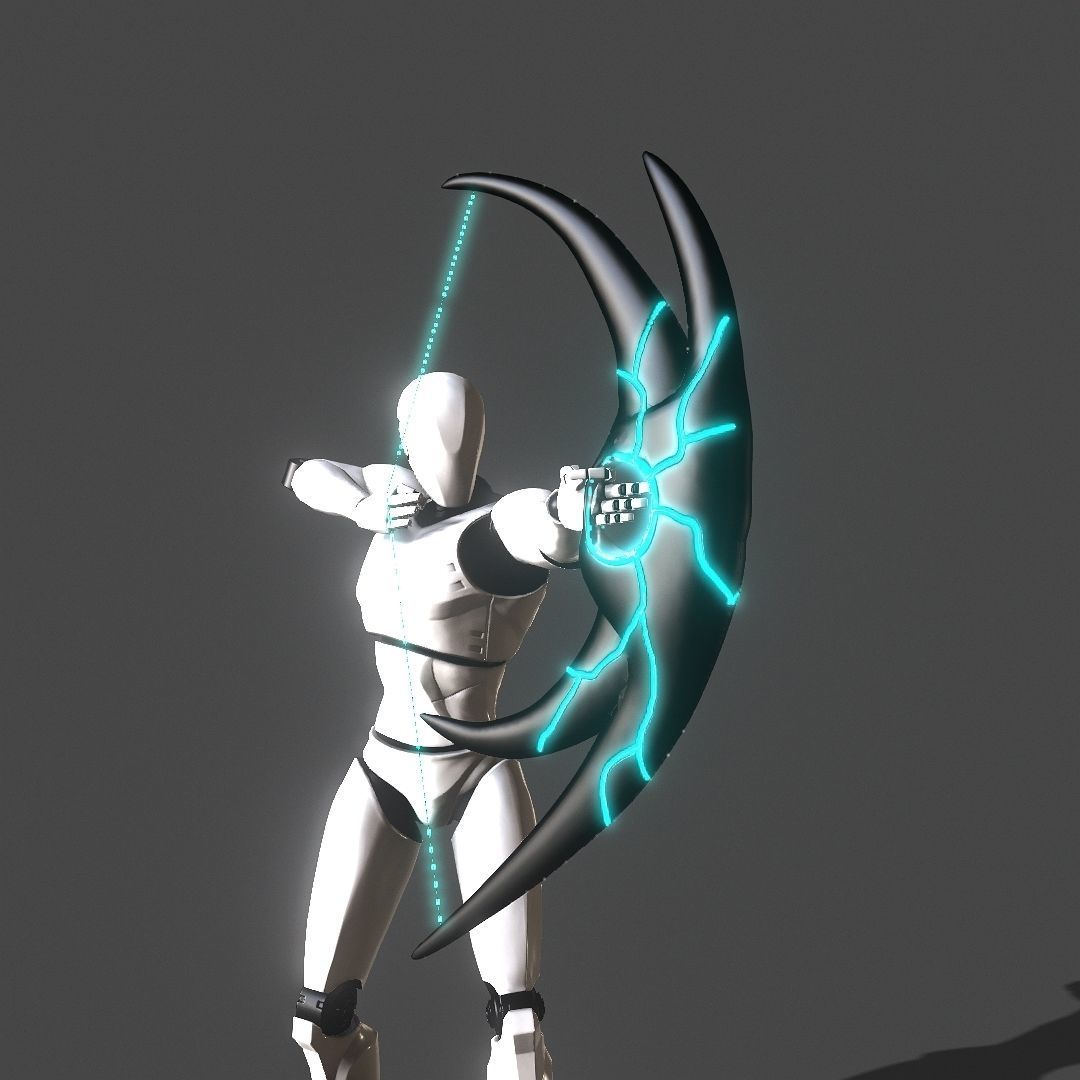 Hole Bow Low-poly 3D model_16