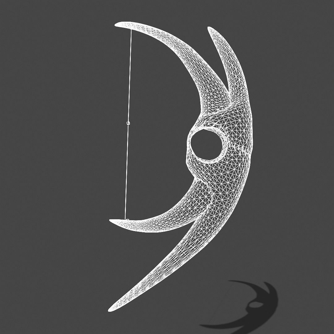 Hole Bow Low-poly 3D model_13