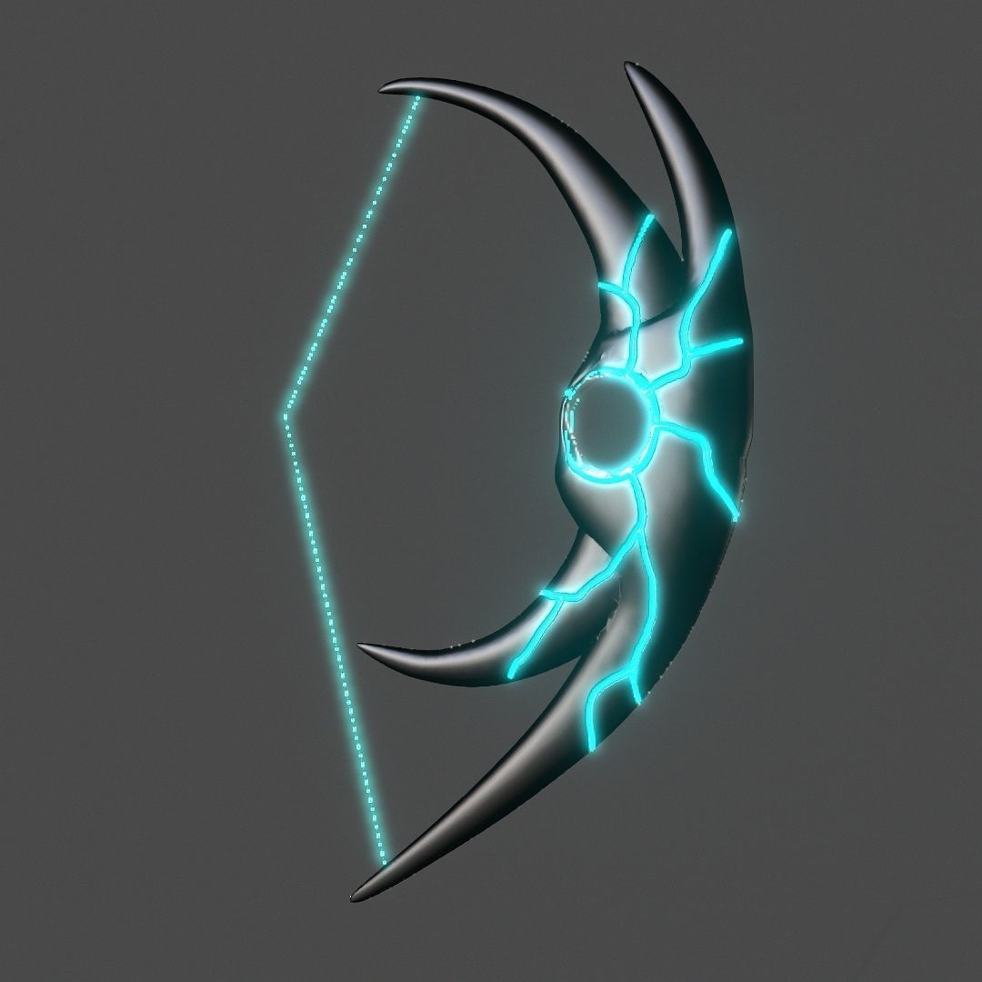 Hole Bow Low-poly 3D model_3