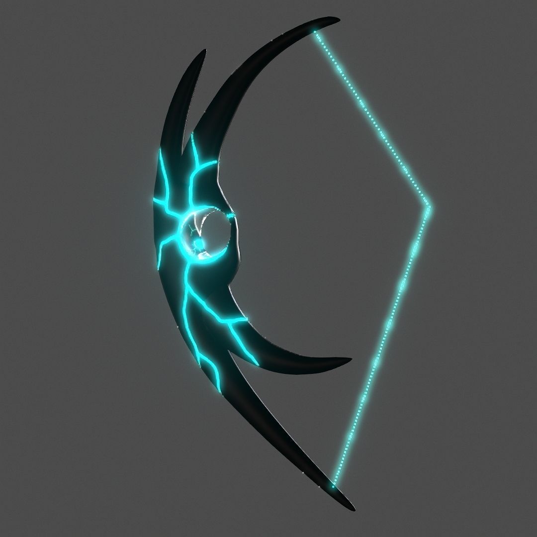 Hole Bow Low-poly 3D model_9