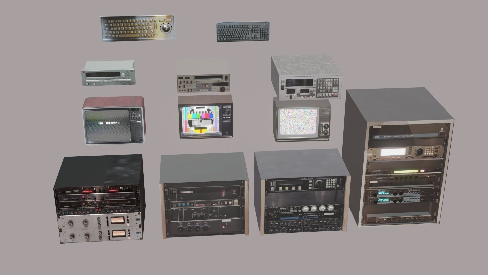 3D Audio-Video Equipment Pack Free 3D model_3