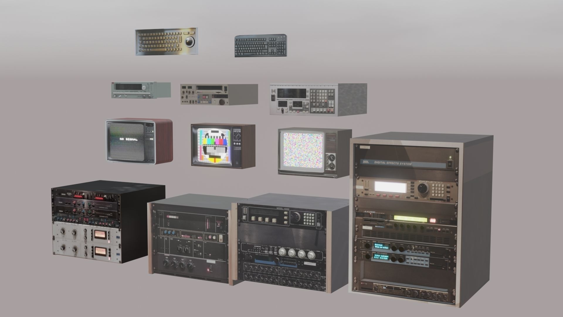 3D Audio-Video Equipment Pack Free 3D model_2