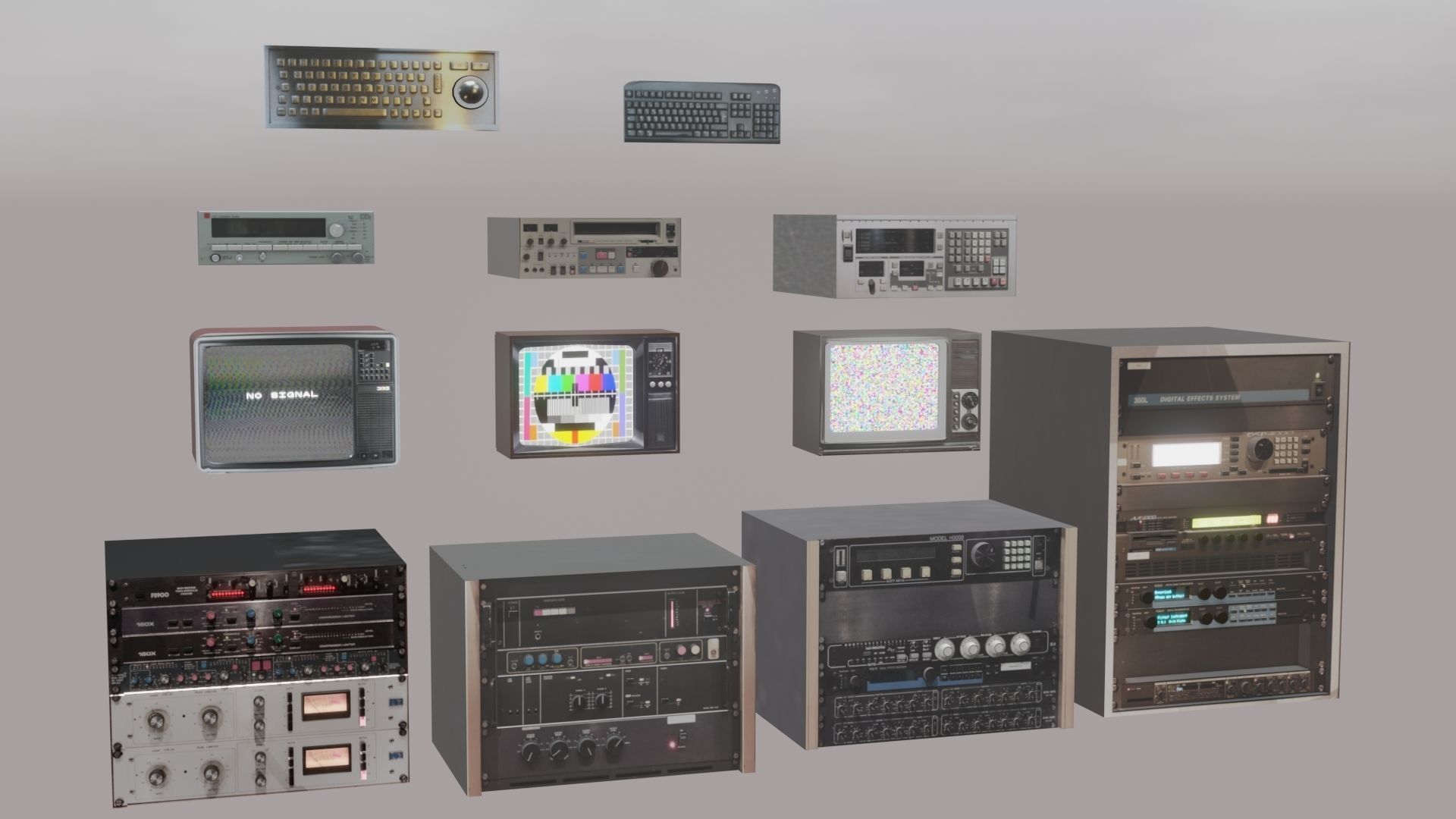 3D Audio-Video Equipment Pack Free 3D model_1
