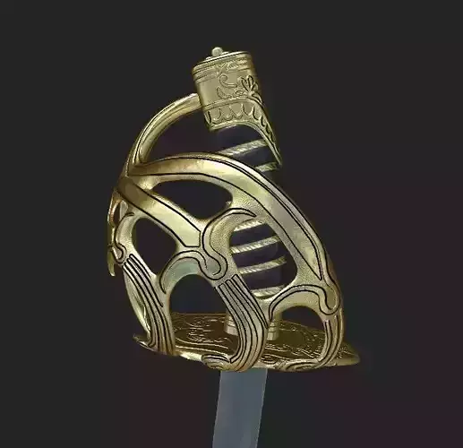 British Royal Guard Sword 1832 Free 3D model