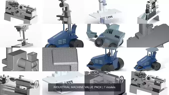 INDUSTRIAL MACHINE VALUE PACK 3D Model Collection