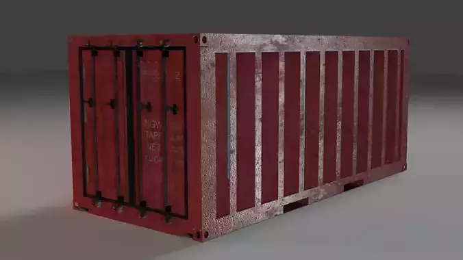 Shipping Container PBR low-poly game ready 