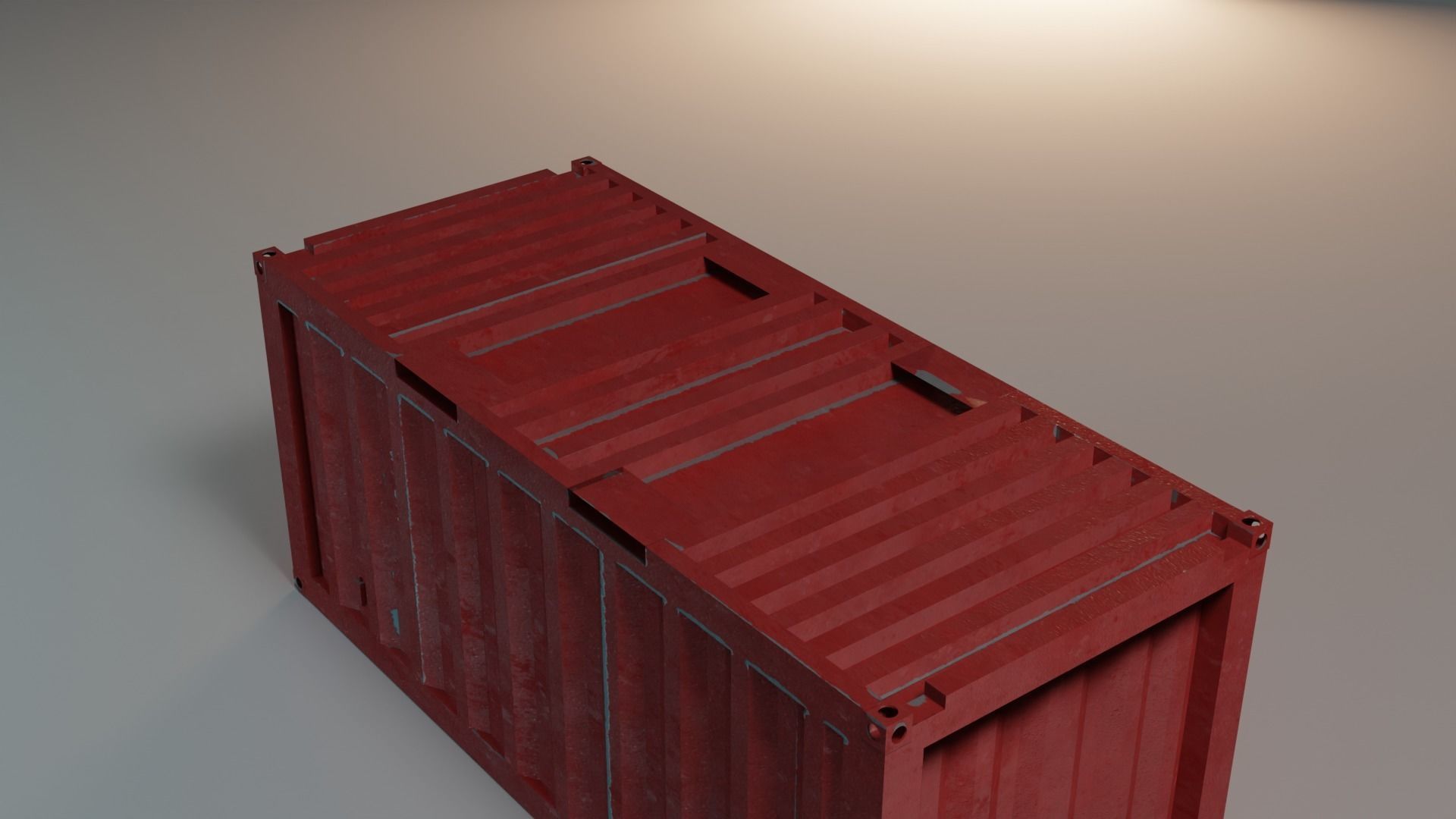 Shipping Container PBR low-poly game ready Low-poly 3D model_3