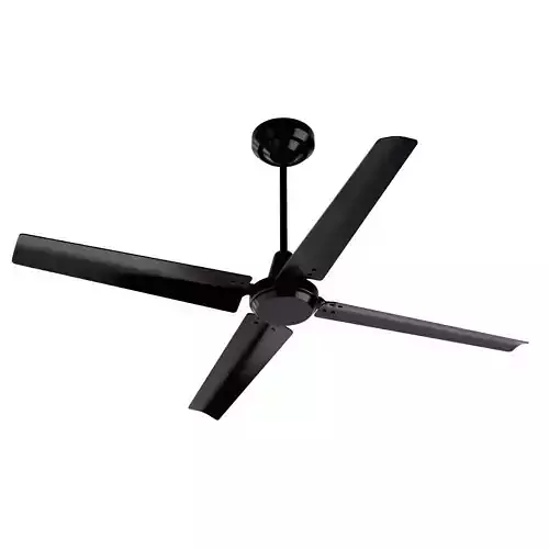 Black Ceiling Fan 3d Model  Free low-poly 3D model