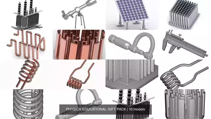PHYSICS EDUCATIONAL GIFT PACK 3D Model Collection