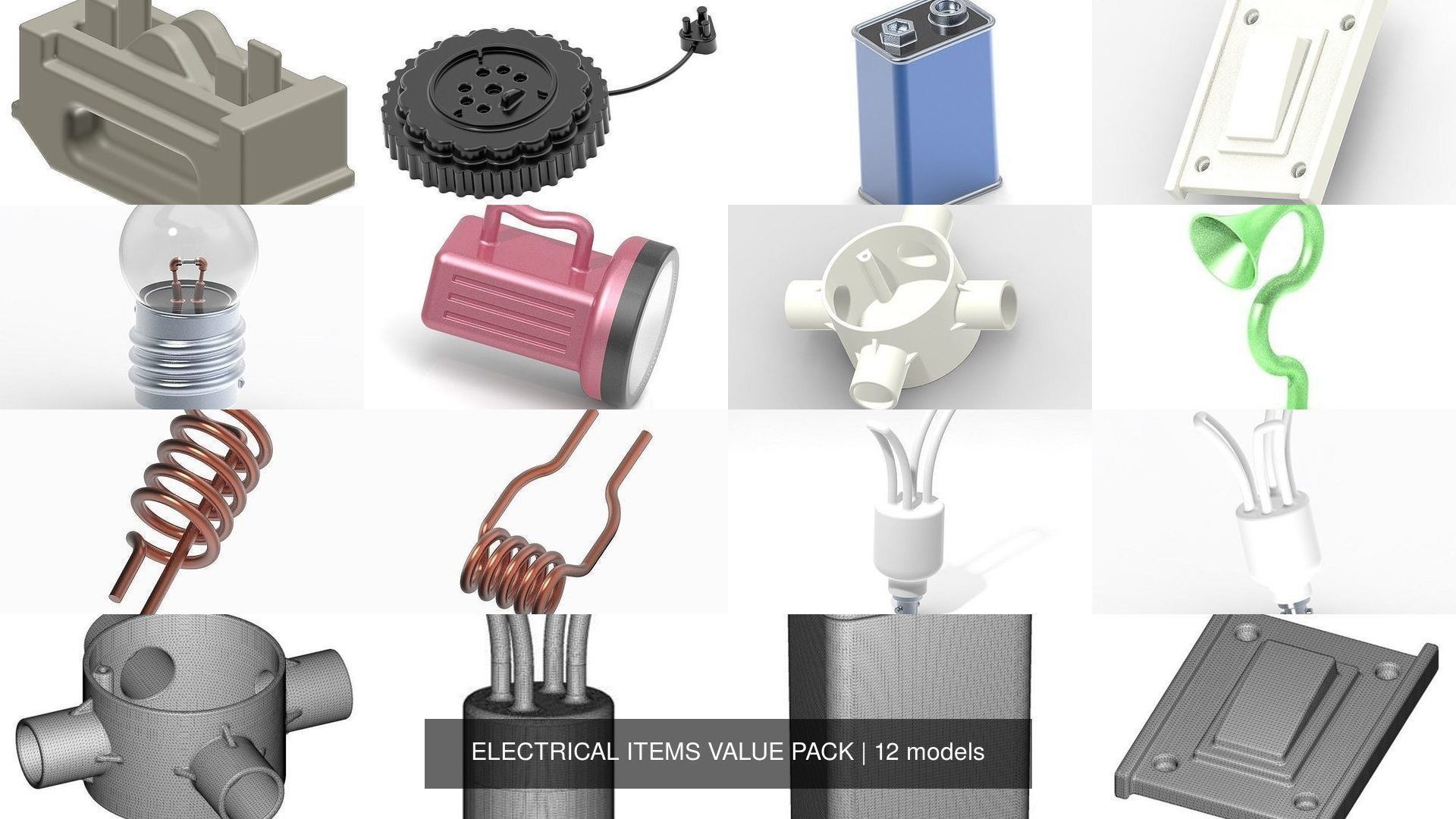 ELECTRICAL ITEMS VALUE PACK 3D Model Collection_0