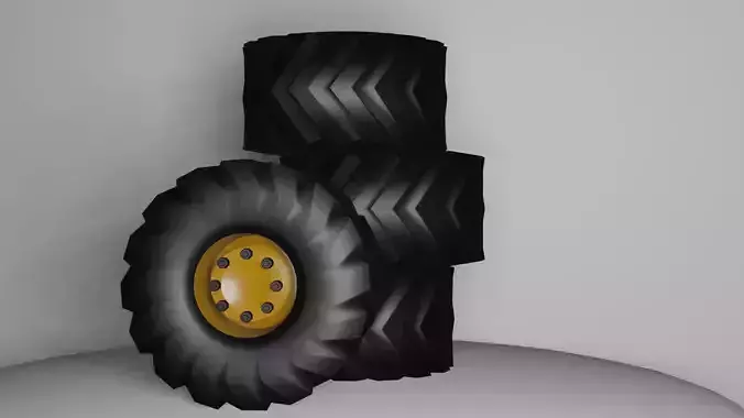 Vehicle Tire  Low-poly 3D model
