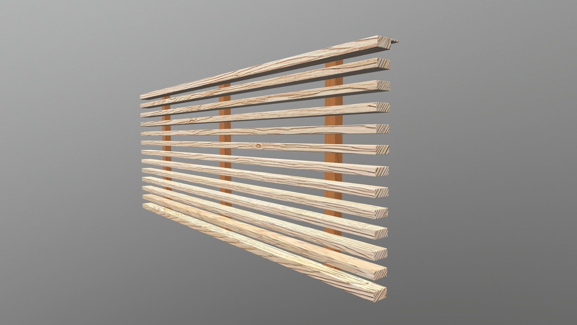 Wooden Fence 3D model_5