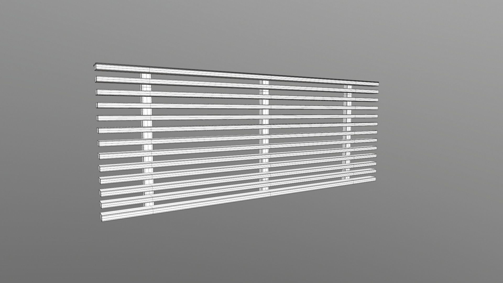 Wooden Fence 3D model_11