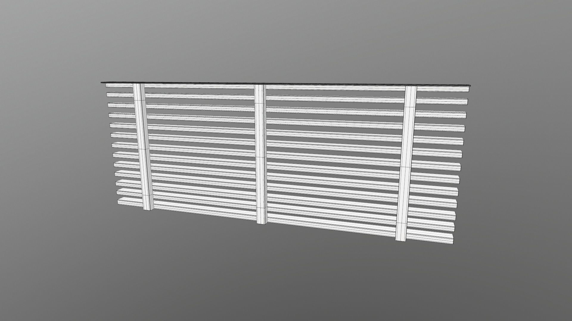 Wooden Fence 3D model_13
