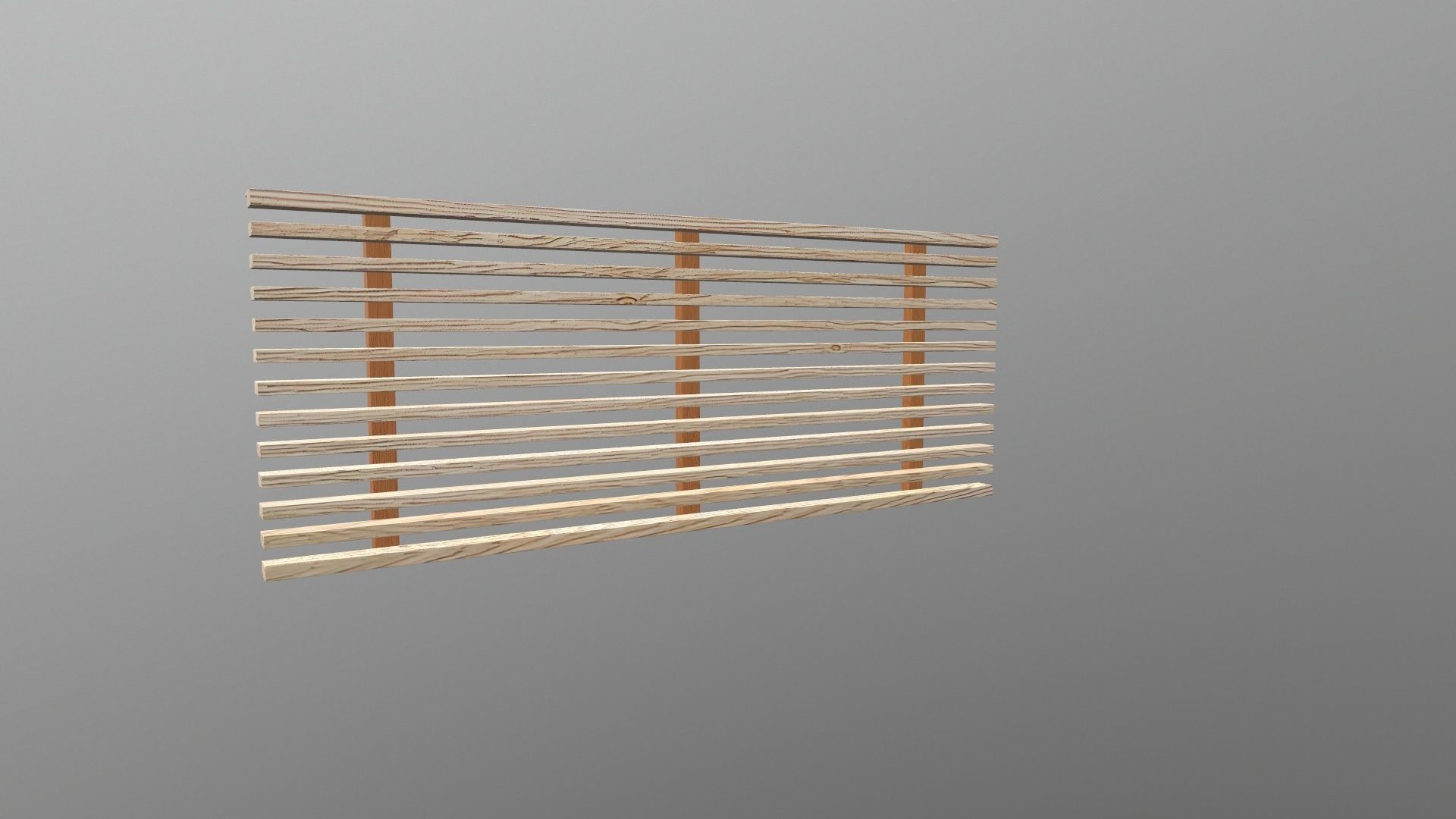 Wooden Fence 3D model_10