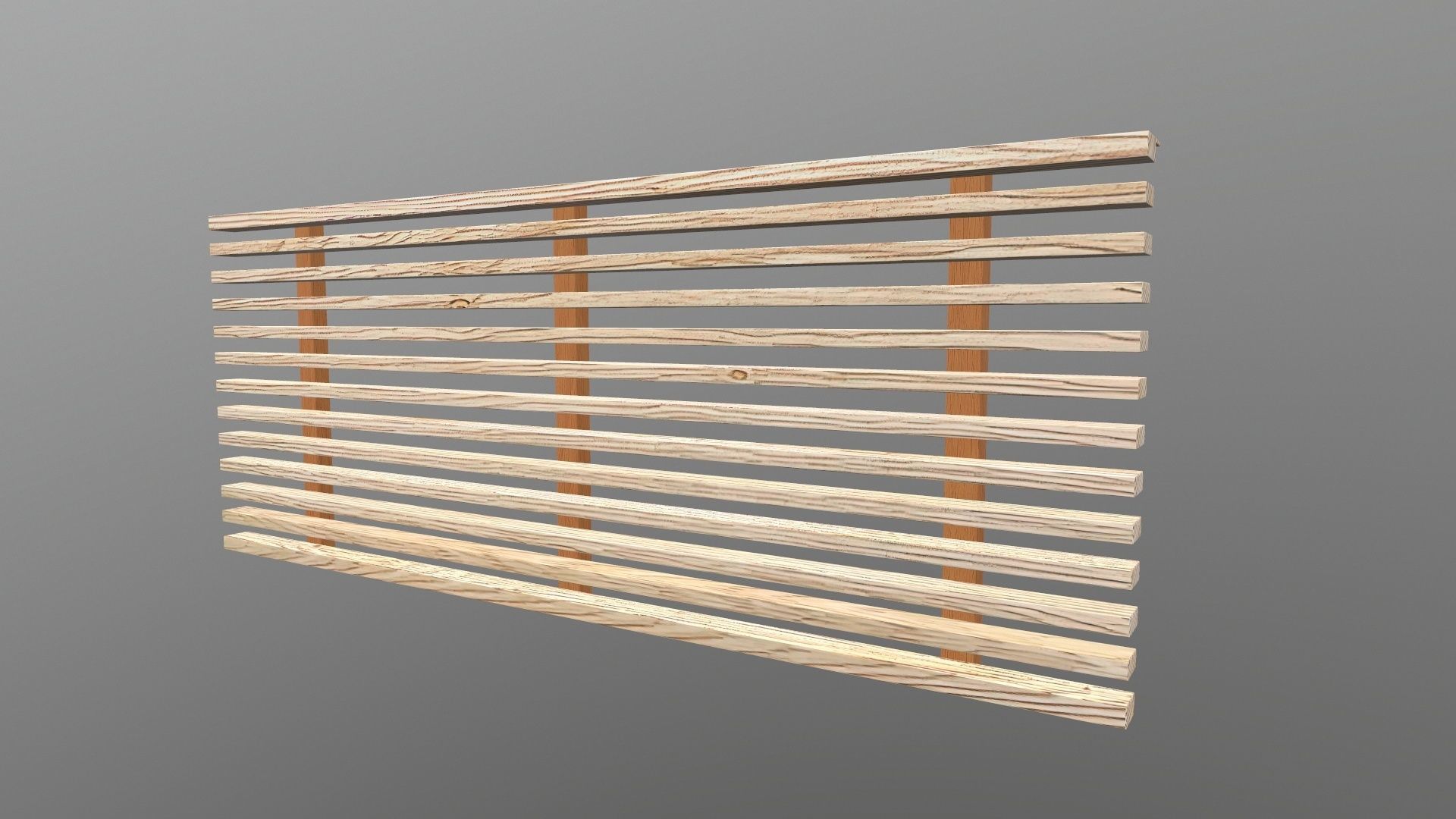 Wooden Fence 3D model_4