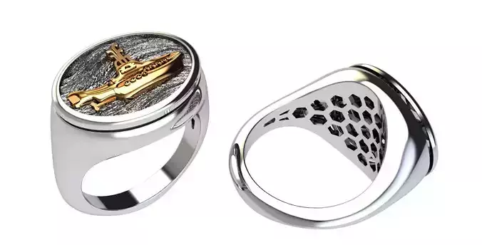 Beatles Yellow Submarine Signet Ring