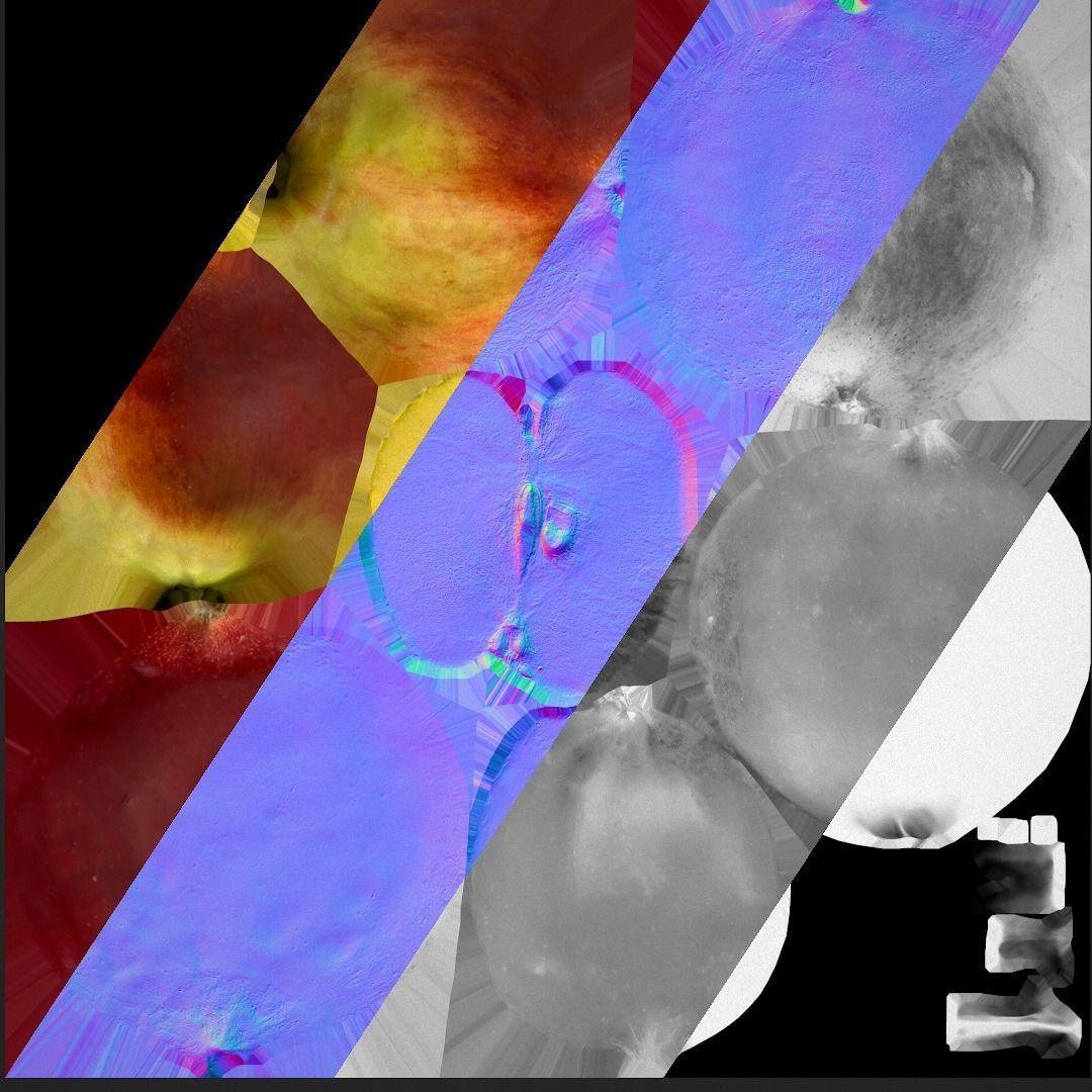 Medieval Market Stalls Tent Pack Fruit and Vegetable  Low-poly 3D model_31