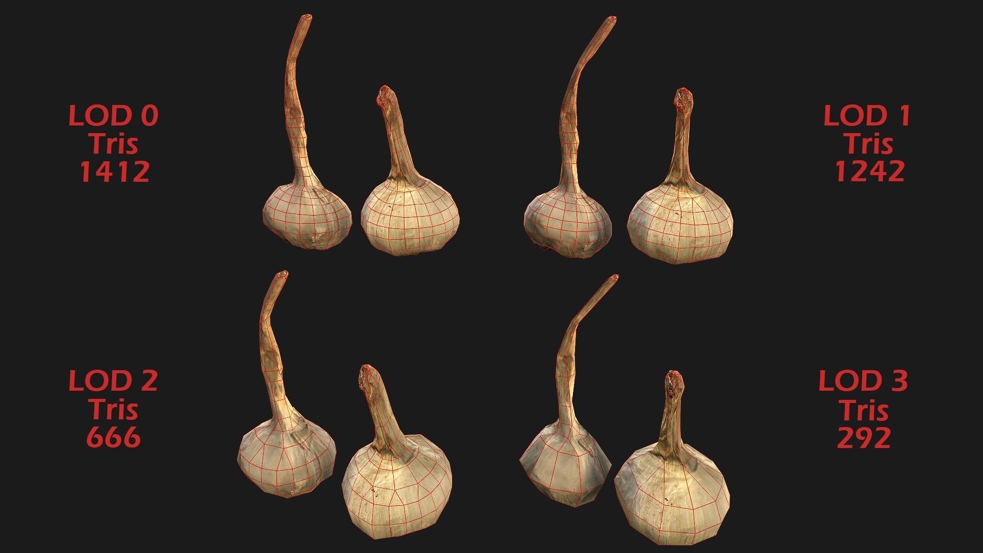 Medieval Market Stalls Tent Pack Fruit and Vegetable  Low-poly 3D model_12