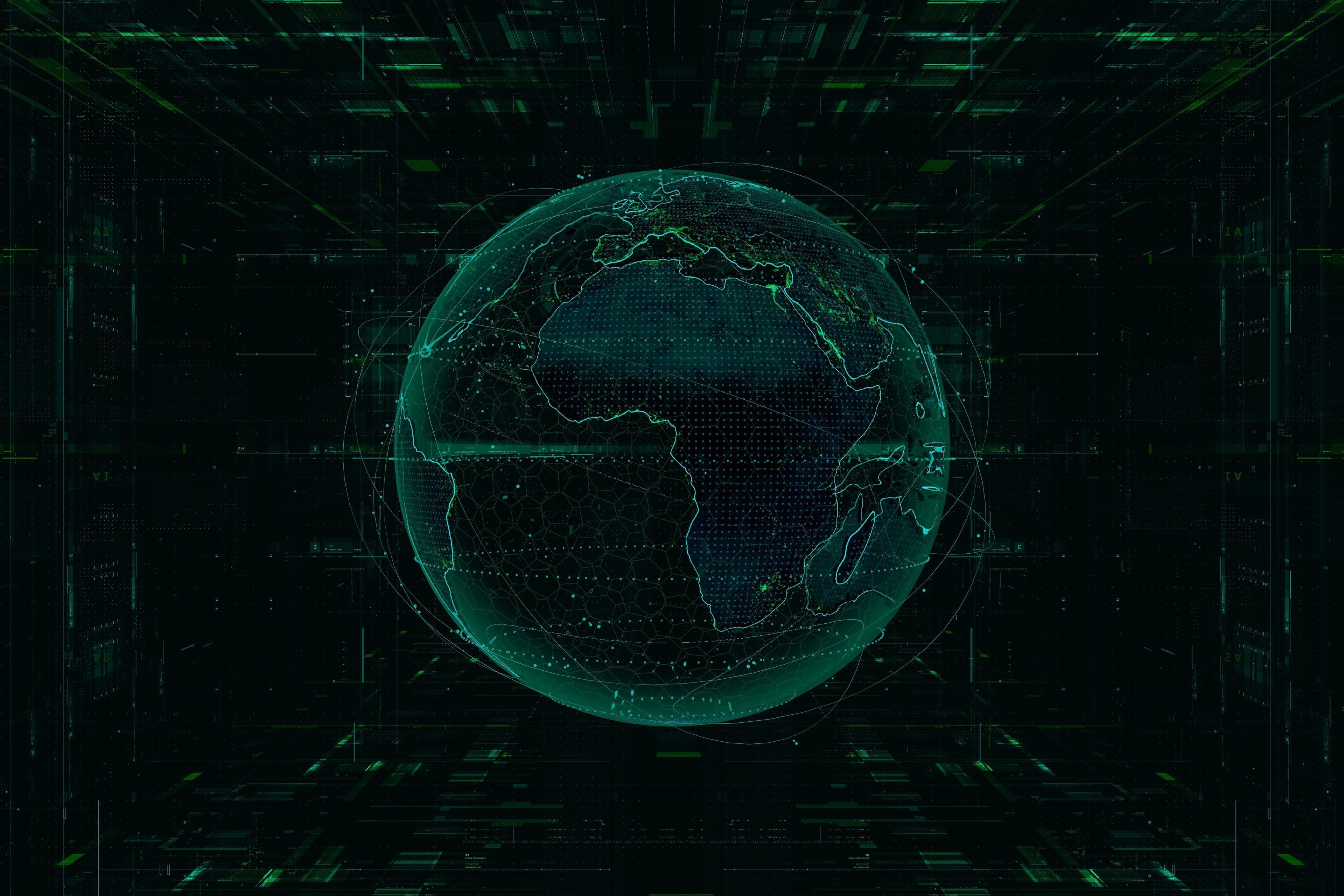 Hologram Planet Earth For Cinema4d 3D model_4