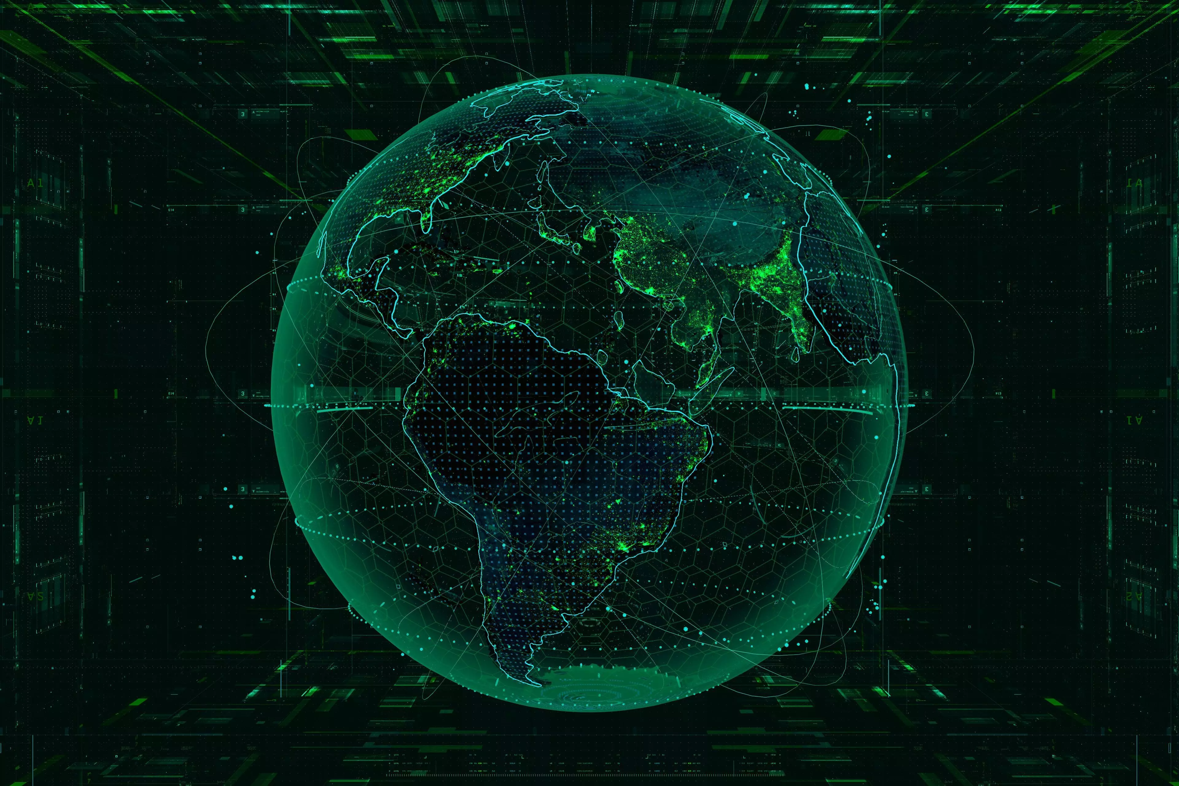 Hologram Planet Earth For Cinema4d 3D model_0