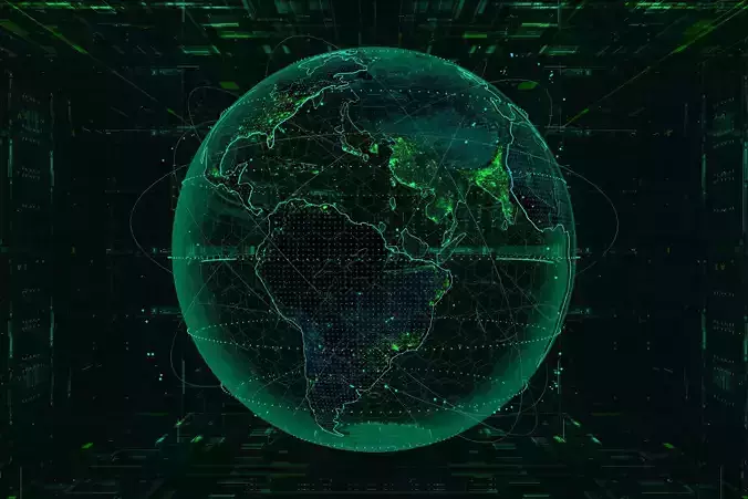 Hologram Planet Earth For Cinema4d 3D model