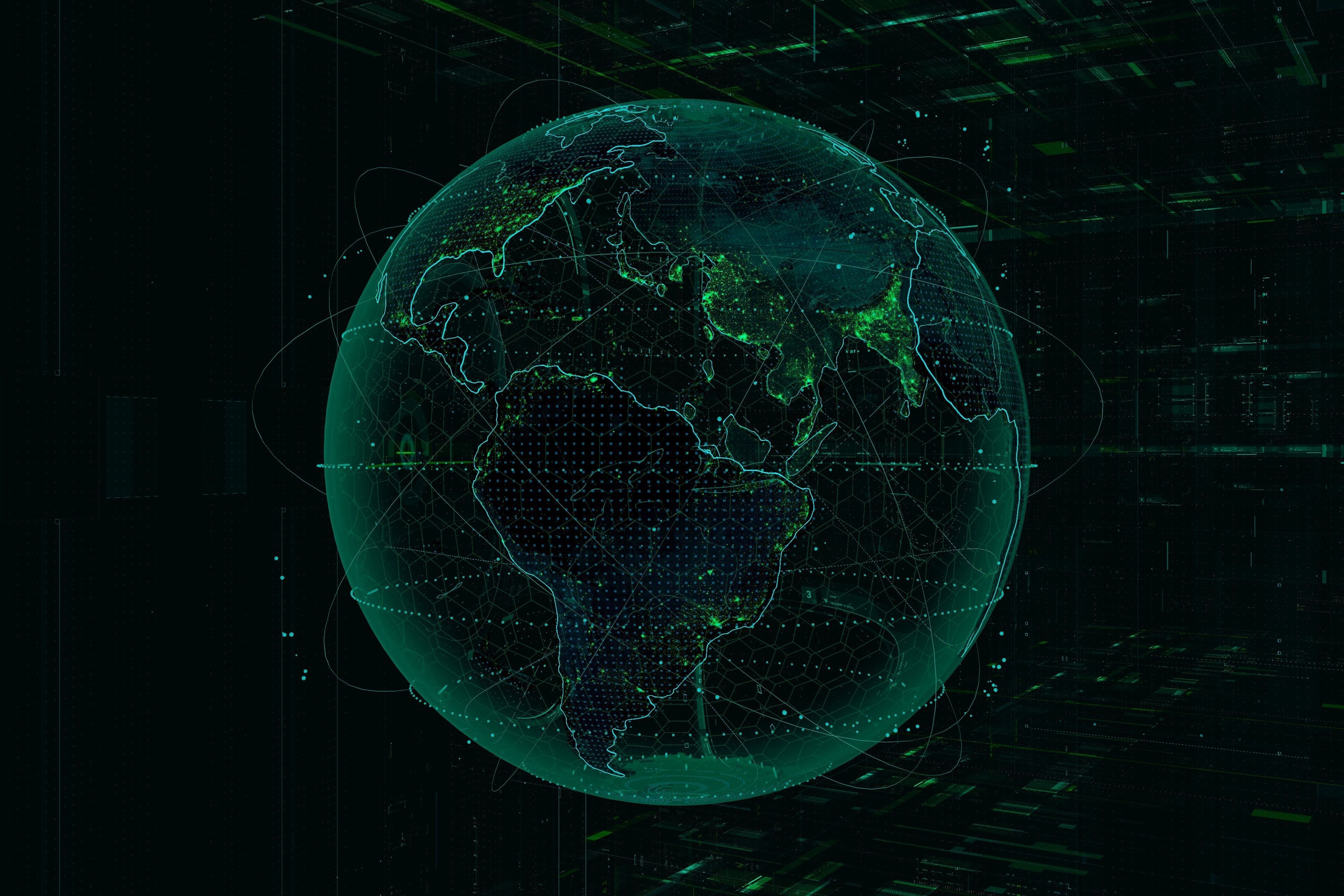 Hologram Planet Earth For Cinema4d 3D model_5