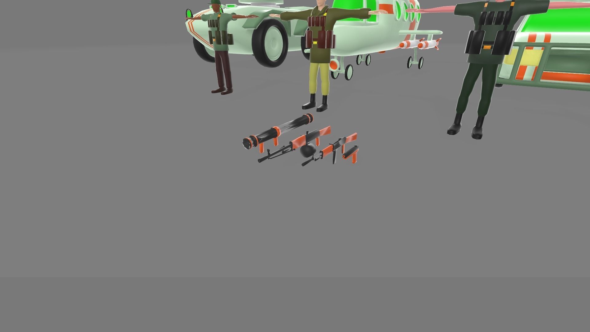 army pack 3D model_4